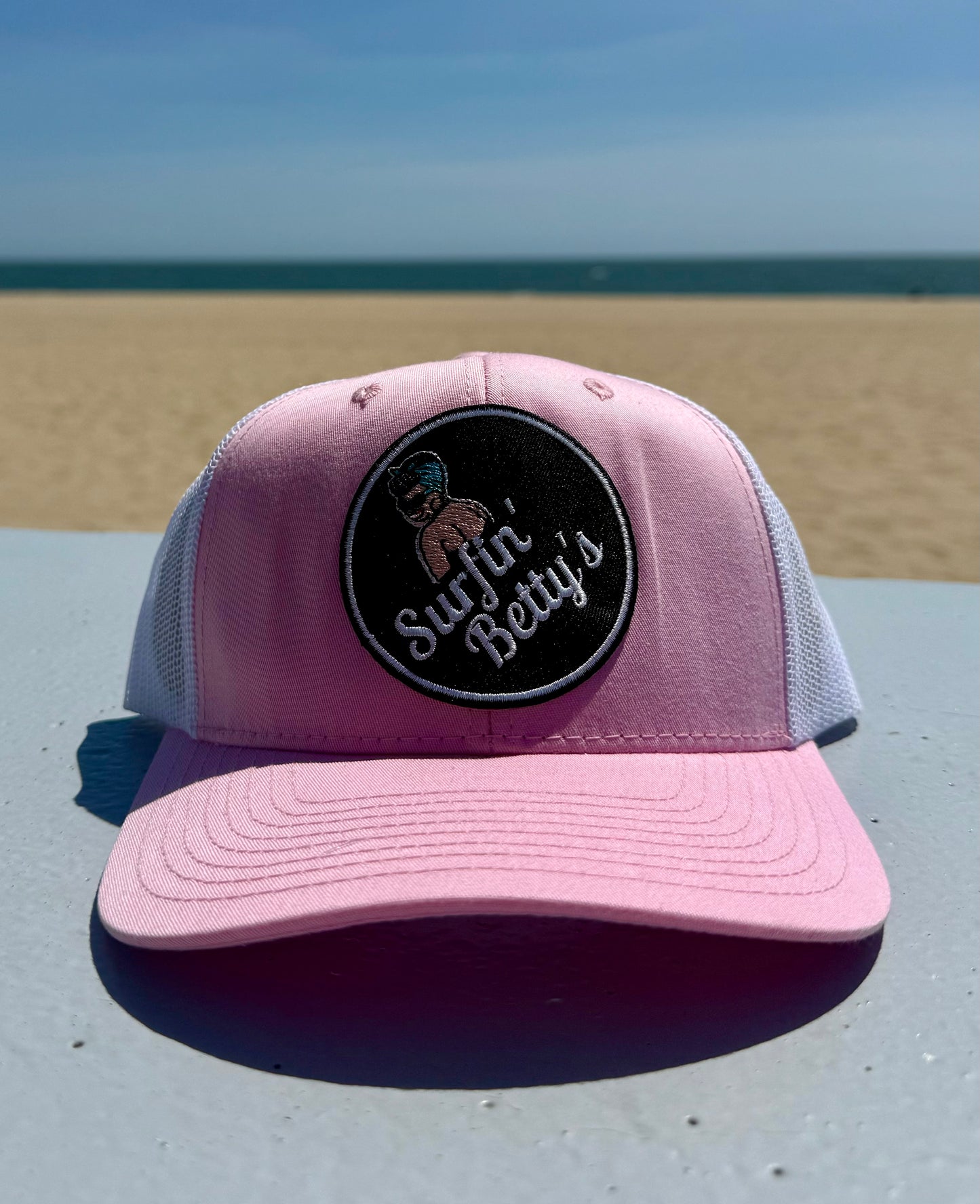Logo Mesh Back Pink Hat